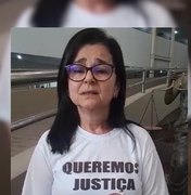 [Vídeo] Sob forte emoção, viúva de auditor fiscal clama por justiça