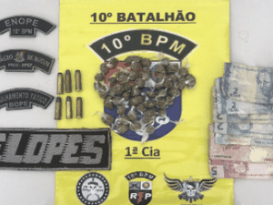 Polícia Militar prende homem  com drogas e munições em Palmeira dos Índios