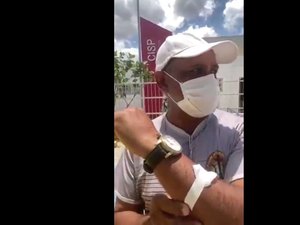 [Vídeo] Motorista do carro de som que faz campanha pro Cristiano Matheus em Pão de Açúcar é agredido com bimba de boi