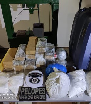 Maconha, crack e cocaína são apreendidos em Arapiraca; parte da droga estava na rodoviária