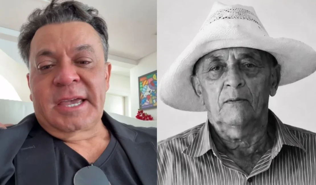 Frank Aguiar desabafa e chora por não chegar a tempo do enterro do pai