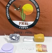 Homem é preso com drogas dentro de oficina no município de Olho d’Água das Flores