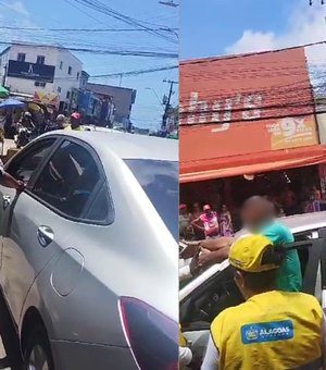 [Vídeo] Homem invade a contramão na feirinha do jacintinho e trânsito fica caótico