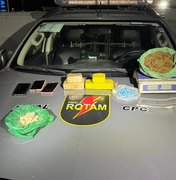 Rotam apreende arma, drogas e recupera veículo roubado durante ocorrências em Maceió