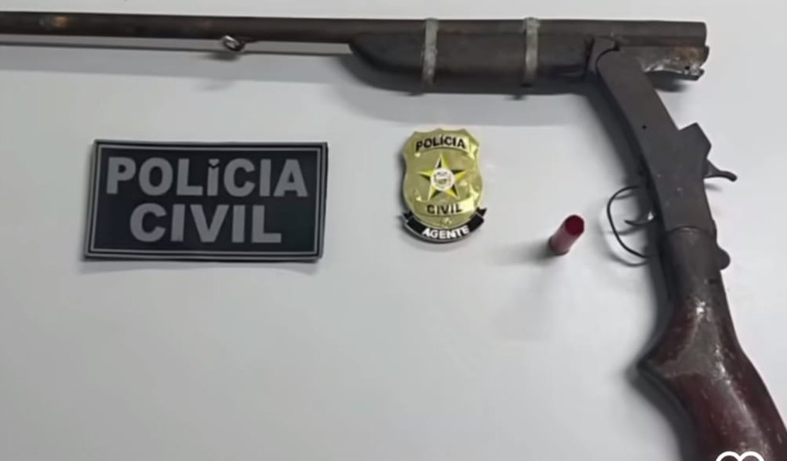 Delegacia de Homicídios localiza arma usada em assassinato de caseiro no sítio Mulungu