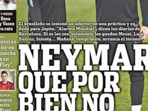 Jornal argentino torce para Neymar não se recuperar de lesão