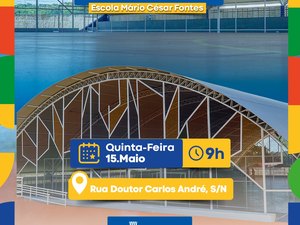 Prefeito Luciano Barbosa entrega ginásio e reforma de escola nos bairros Planalto e Bom Sucesso