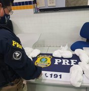 PRF prende dois traficantes com 9 kg de cocaína, no Sertão de Alagoas