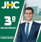 JHC é eleito como 3º Secretário da Mesa Diretora da Câmara