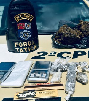 PM prende liderança do tráfico de drogas que tentava fugir de Alagoas