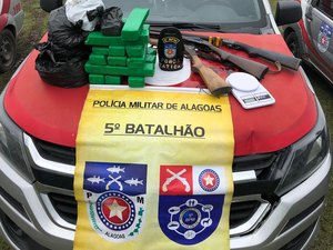 Ação da polícia apreende 17 quilos de maconha em casa do Benedito Bentes, em Maceió 