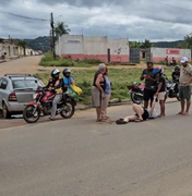 Acidente entre moto e carro é registrado na BR-316, em Palmeira dos Índios