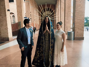 Casal encontra Miss Universo Brasil durante ensaio de pré-casamento