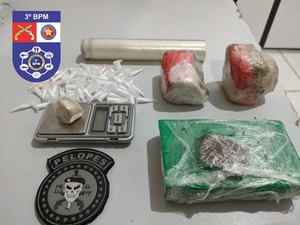 Jovem de 24 anos é preso com maconha, cocaína e crack dentro de mochila, em Coité do Nóia