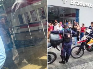 [Vídeo] Homem tem mal súbito e morre dentro de agência bancária em Arapiraca