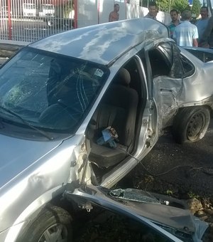 Grave acidente deixa um morto e um ferido na parte alta de Maceió