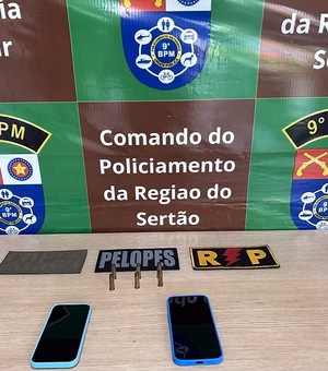 Operação conjunta apreende munições e celulares sem nota fiscal em Delmiro Gouveia