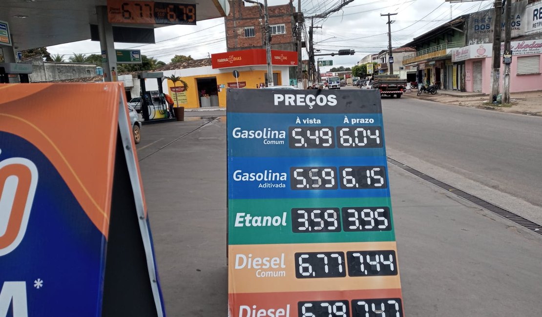 [Vídeo] Gasolina apresenta aumento em Arapiraca e chega aos R$ 5,49 nos postos de combustíveis