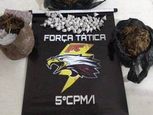 Suspeito de tráfico é preso com meio quilo de maconha em Marechal Deodoro
