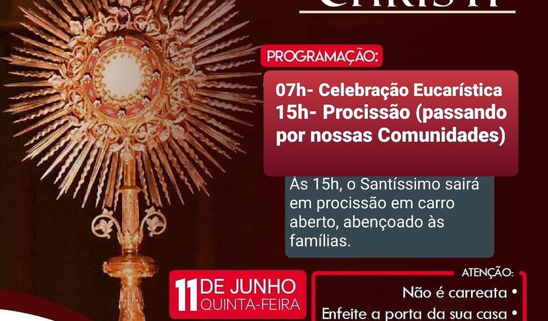 Com programação especial, católicos celebram Corpus Cristhi em Arapiraca