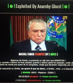 Site pessoal do presidente Michel Temer é hackeado 