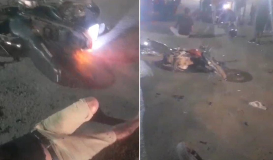 Motocicletas colidem e quatro pessoas ficam feridas em Palmeira dos Índios