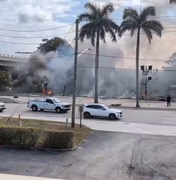 Avião de pequeno porte cai na Flórida e três pessoas morrem; veja vídeo
