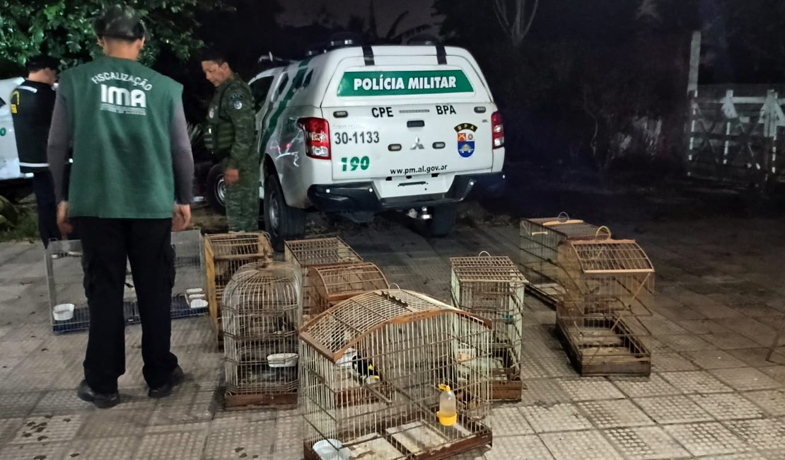 Fiscalização Preventiva Integrada resgata 34 aves silvestres em Arapiraca