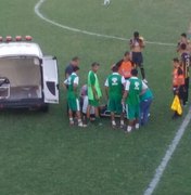 Sub 20: ASA tem jogo adiado; em Coruripe, atleta é levado de ambulância ao Hospital  