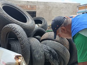Saúde realiza coleta de pneus em borracharias de Maceió