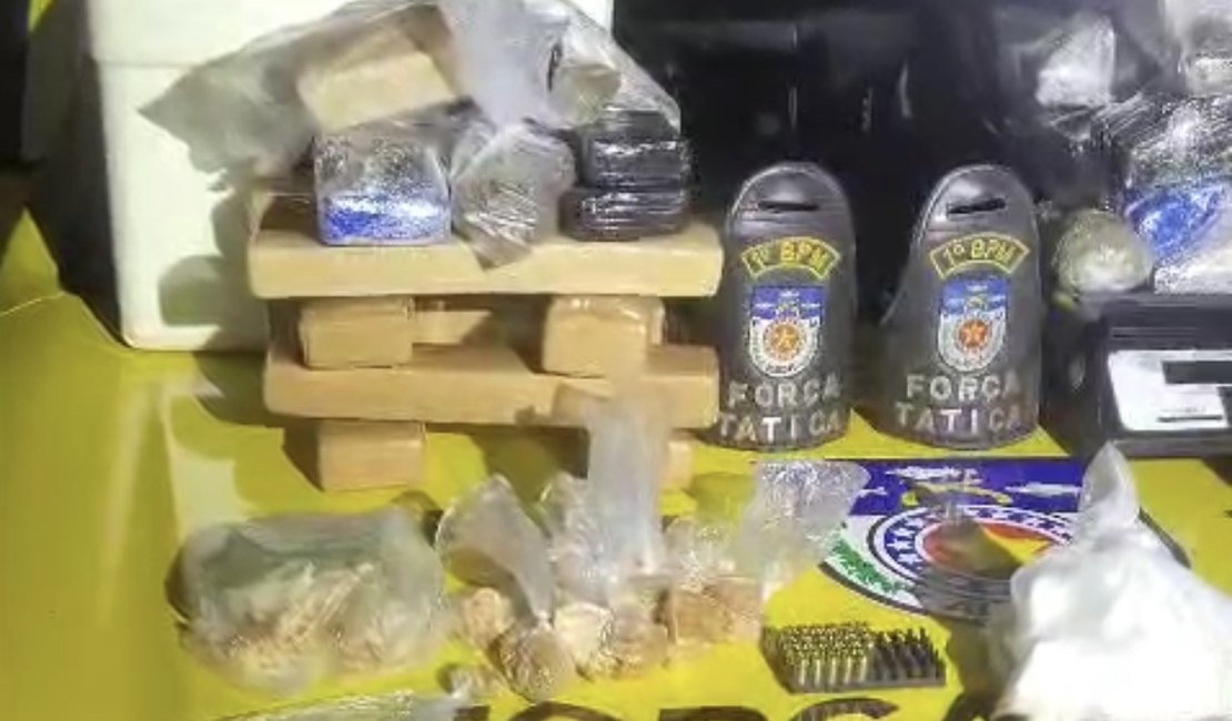 Polícia apreende grande quantidade de drogas em casa abandonada na Vila Brejal