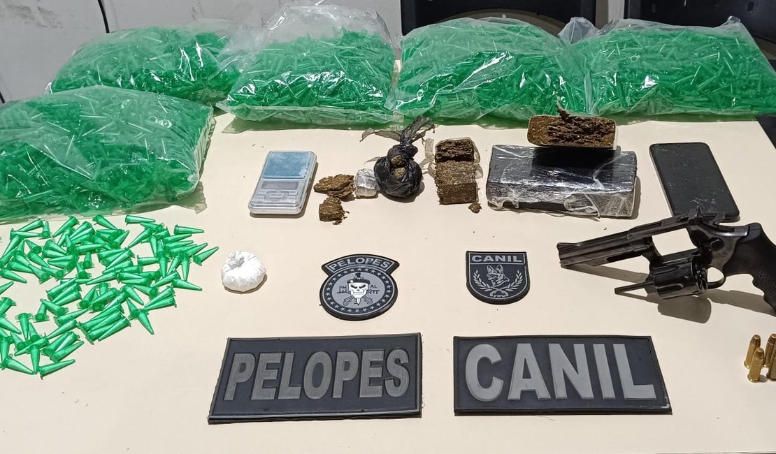 PM apreende 27 armas e 33kg de drogas durante a semana em AL