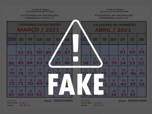 Calendário com datas de vacinação para pessoas até 32 anos é falso