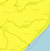 Todos os municípios de Alagoas estão sob alerta de chuva, diz Inmet