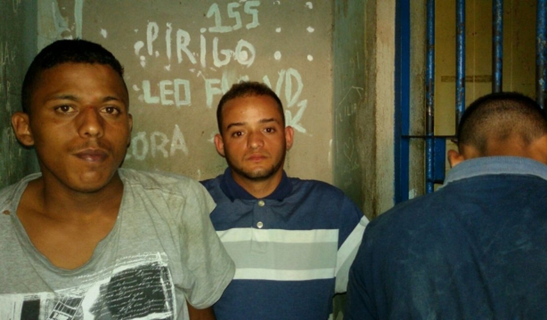 Trio é preso em flagrante após assaltar mercadinho em Arapiraca