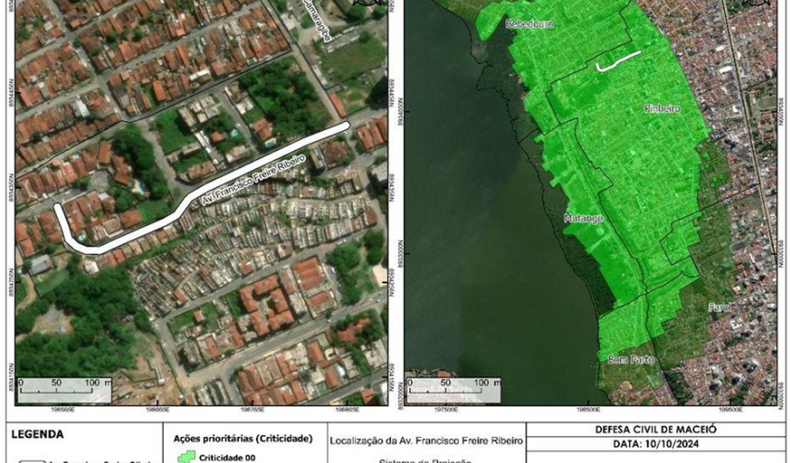 Defesa Civil interdita via no Pinheiro para demolições de imóveis