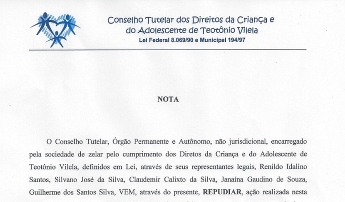 Conselho Tutelar de Teotônio Vilela acusa ilegalidade de ação da PC