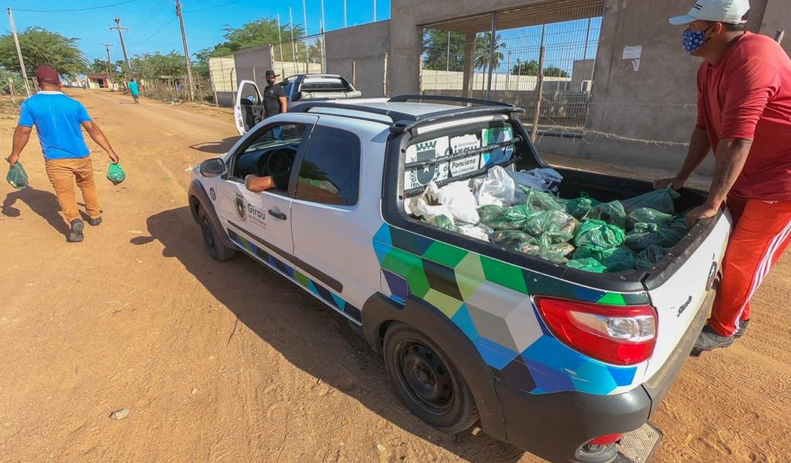 12 mil famílias recebem peixes em suas casas, em Girau do Ponciano