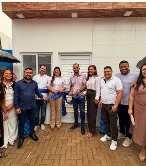 Prefeita de Novo Lino inaugura anexo da Escola Maria Angélica Dias
