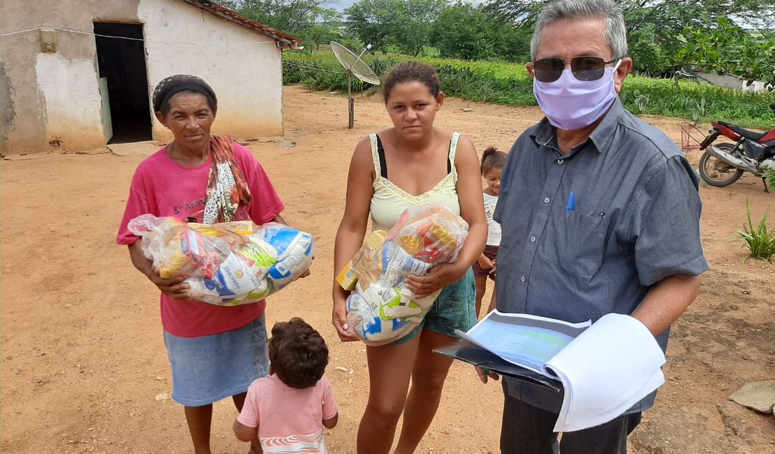 Prefeitura distribui mais de 1.400 cestas básicas para famílias carentes em Major Izidoro