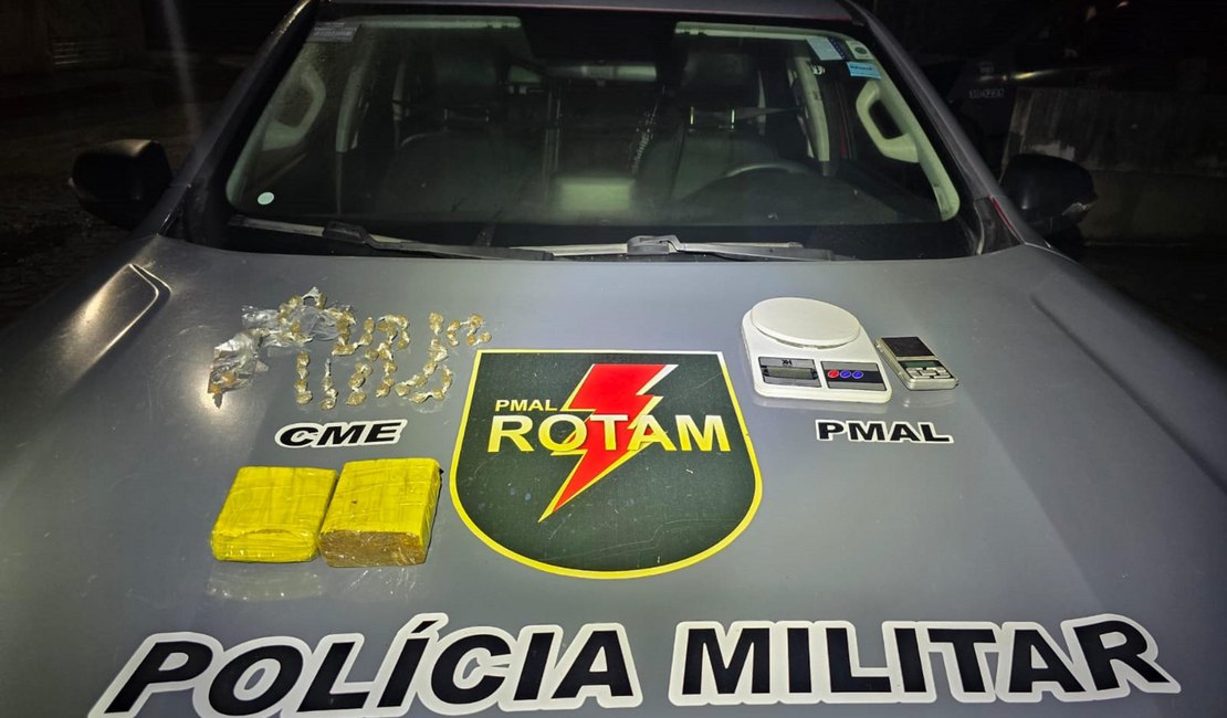 PM prende foragido da Justiça com drogas após abordagem na zona rural de Coruripe