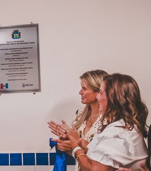 Prefeita Ceci Rocha entrega reforma de escola e nova sede do Caps em Atalaia com presença de Arthur Lira