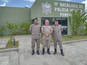 Novo Comandante do CPAI-II, Tenente Coronel Azevedo realiza visita à sede do 11º Batalhão