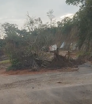 Queda de barreira deixa o trânsito lento no Trevo do Cuscuz, no Agreste