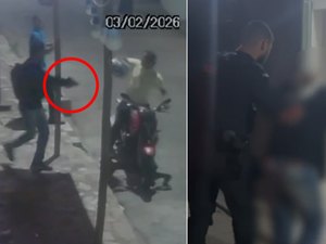 [Vídeo] Homem tenta assaltar motociclista com arma falsa e acaba preso, em Maceió