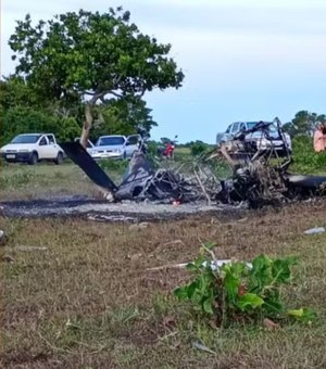 Avião de pequeno porte cai na Bahia e deixa um morto e um ferido