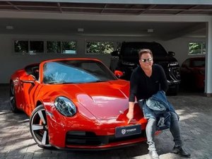 Leonardo compra Porsche de R$ 1,29 milhão em SC para presentear esposa Poliana Rocha