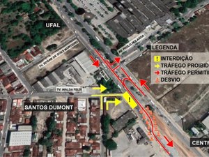 Setrand altera trânsito do entorno do Viaduto da PRF a partir de quinta-feira (1º)