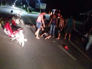 Colisão entre moto e bicicleta deixa dois feridos em trecho da AL-215