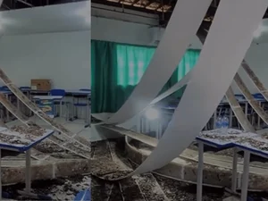 Forro de escola desaba durante votação do segundo turno em Pilar